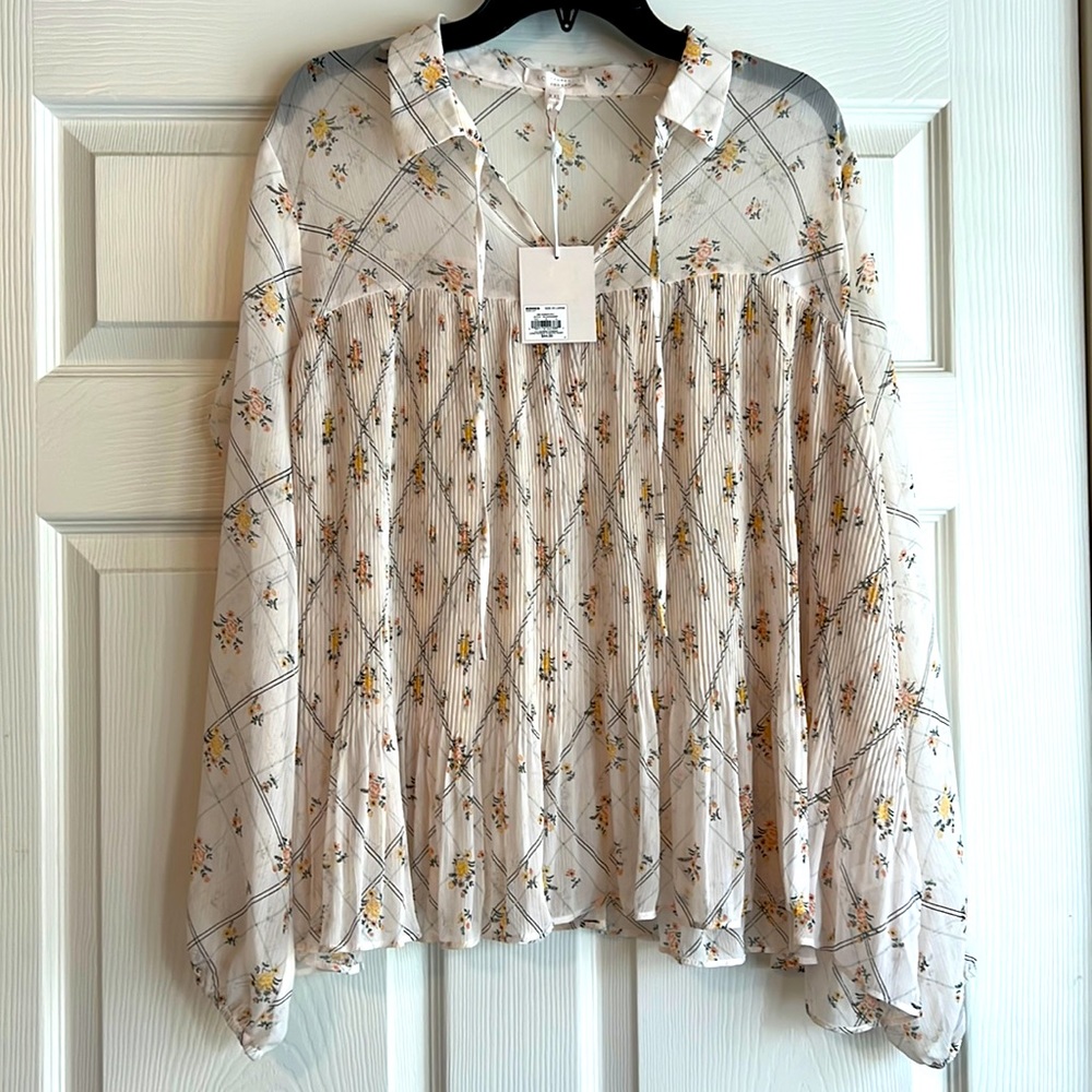 Lauren Conrad Sheer Floral Top